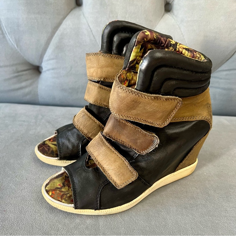 BOUTIQUE 9 Genuine Leather Boots Size 7 Open Toe